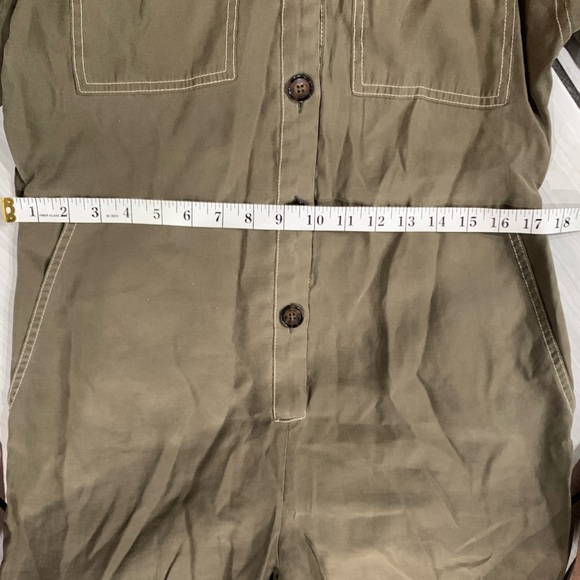 Zara Khaki Jumpsuit woman’s size L - Picture 6 of 8